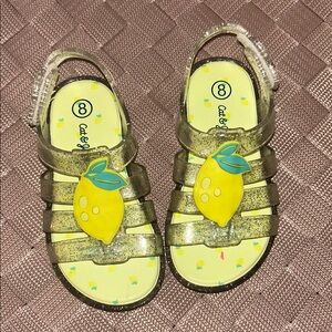 Cat & Jack Glittery Lemon Kids Sandals
